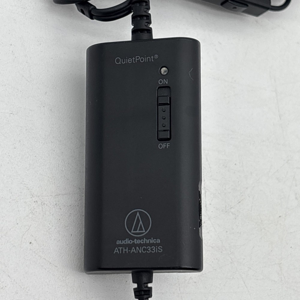 Audio-Technica QuietPoint Active Noise Cancelling in-Ear Headphones in-Line Mic