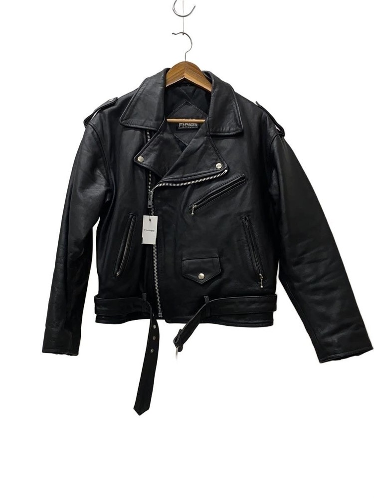 Double Riders Jacket/M/Cowhide/Blk/Plain 3473