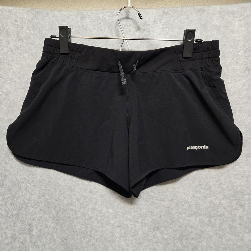 Patagonia Shorts Womens Small Lightweight Workout Activewear Pocket Black