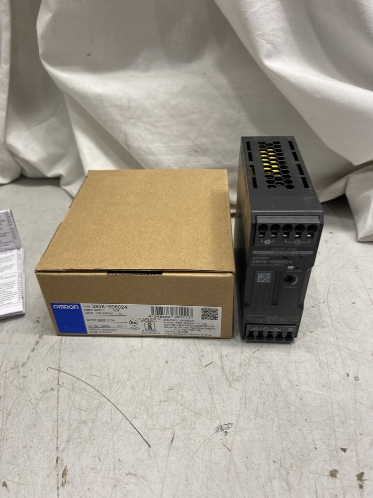 Omron Switching Power Supply 100-240 VAC 24VDC 2.5A S8VK-S06024