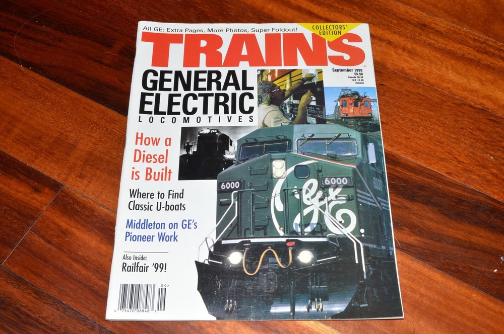 railroad magazine Trains September 1999 GE locomotives