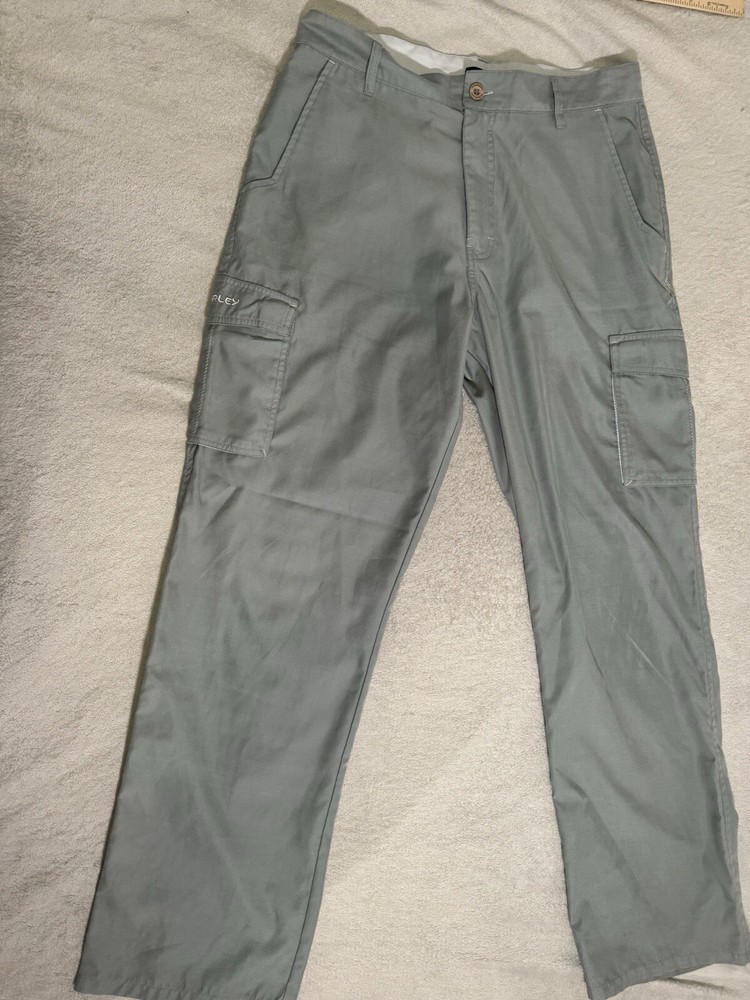Hurley Mens Pants Gray Size 32 Cargo Pant Stretch Cotton Blend Flaw