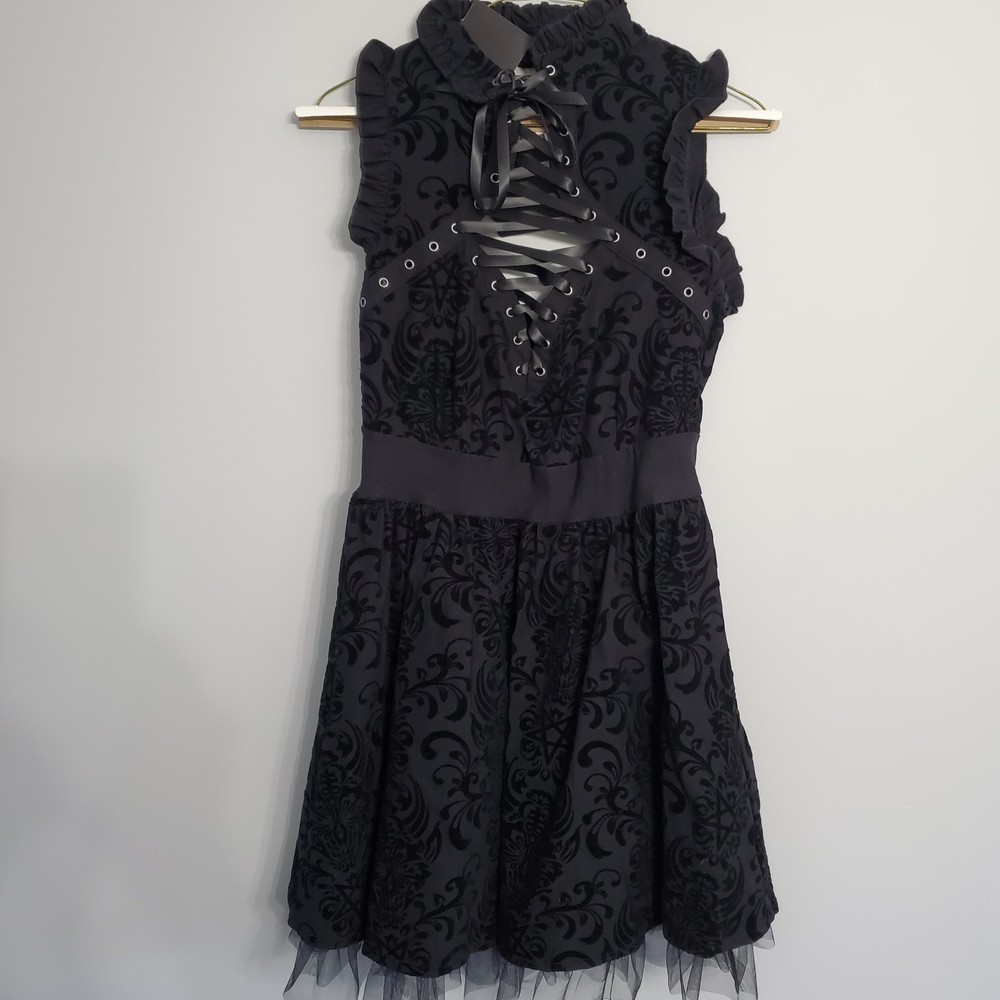 Killstar Bloodlust Black Party Dress Sz M Punk Whimsygoth Luxury Fairy Forest
