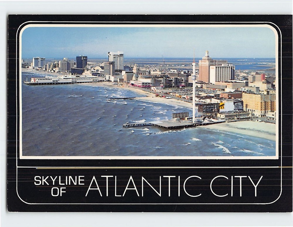 Postcard Skyline Of Atlantic City New Jersey USA