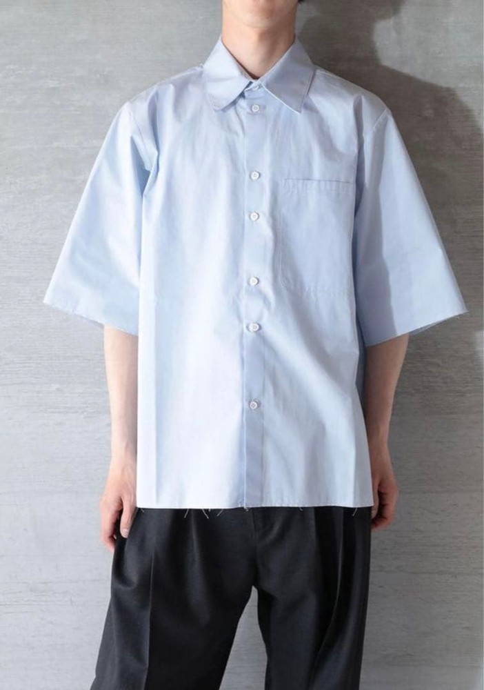 CAMIEL FORTGENS Basic Short Sleeve Shirt M Light Blue 2021