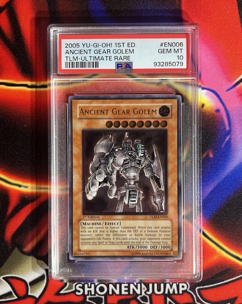 YuGiOh Ancient Gear Golem TLM-EN006 1st Edition Ultimate Rare PSA 10 Gem Mint