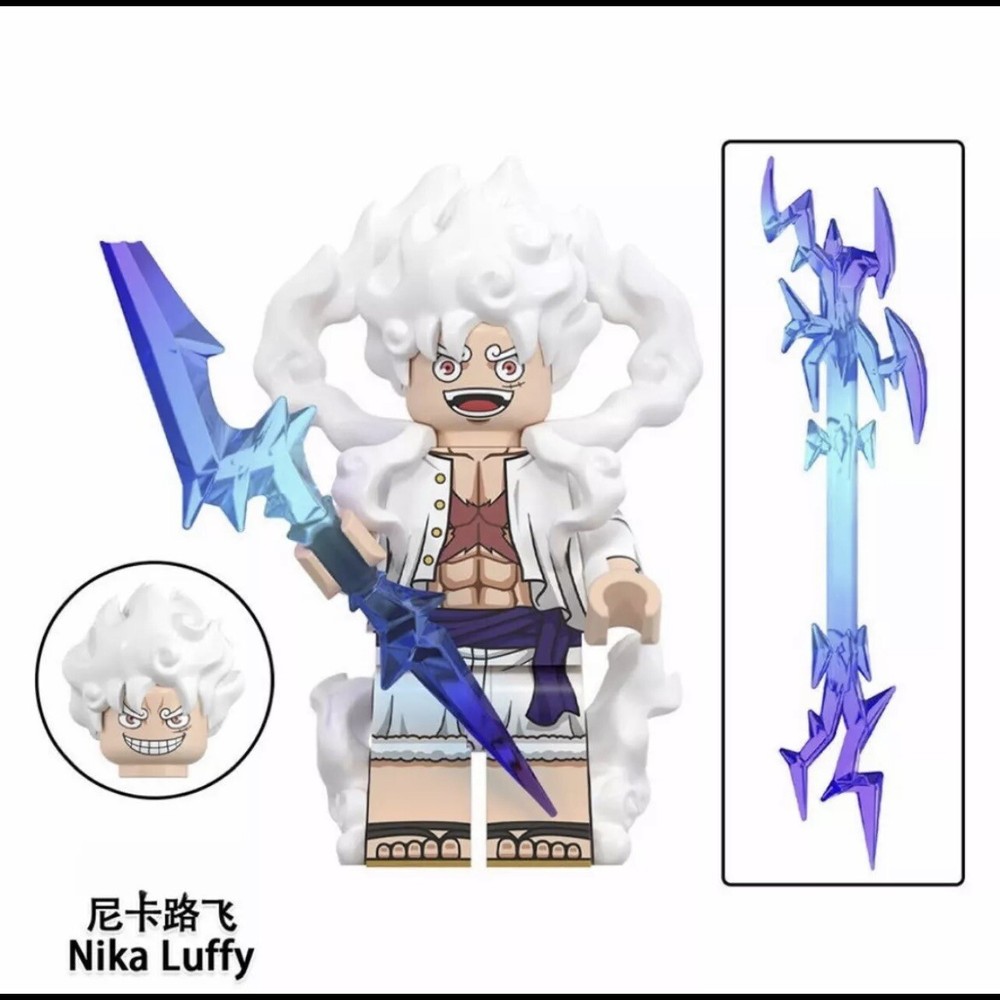 Custom Lego One Piece Gear 5 Luffy Figure