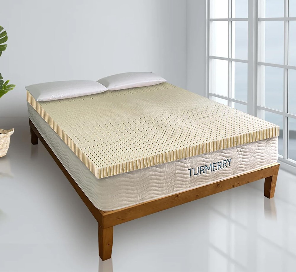 7 Zone Green Natural Organic Latex Mattress Topper Queen Size - 2 inch - Soft...