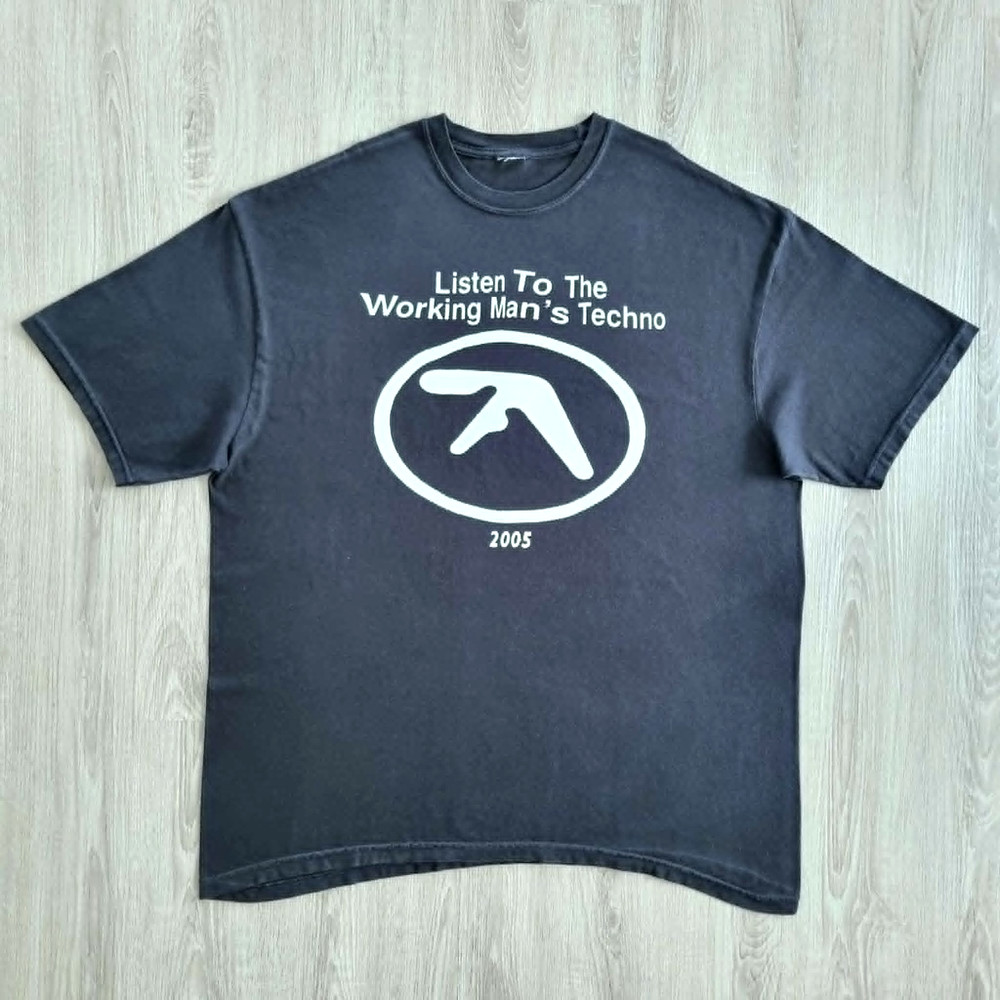 Aphex Twin Band T-Shirt Size XXL Listen to the Working Man's Techno Music Shirt