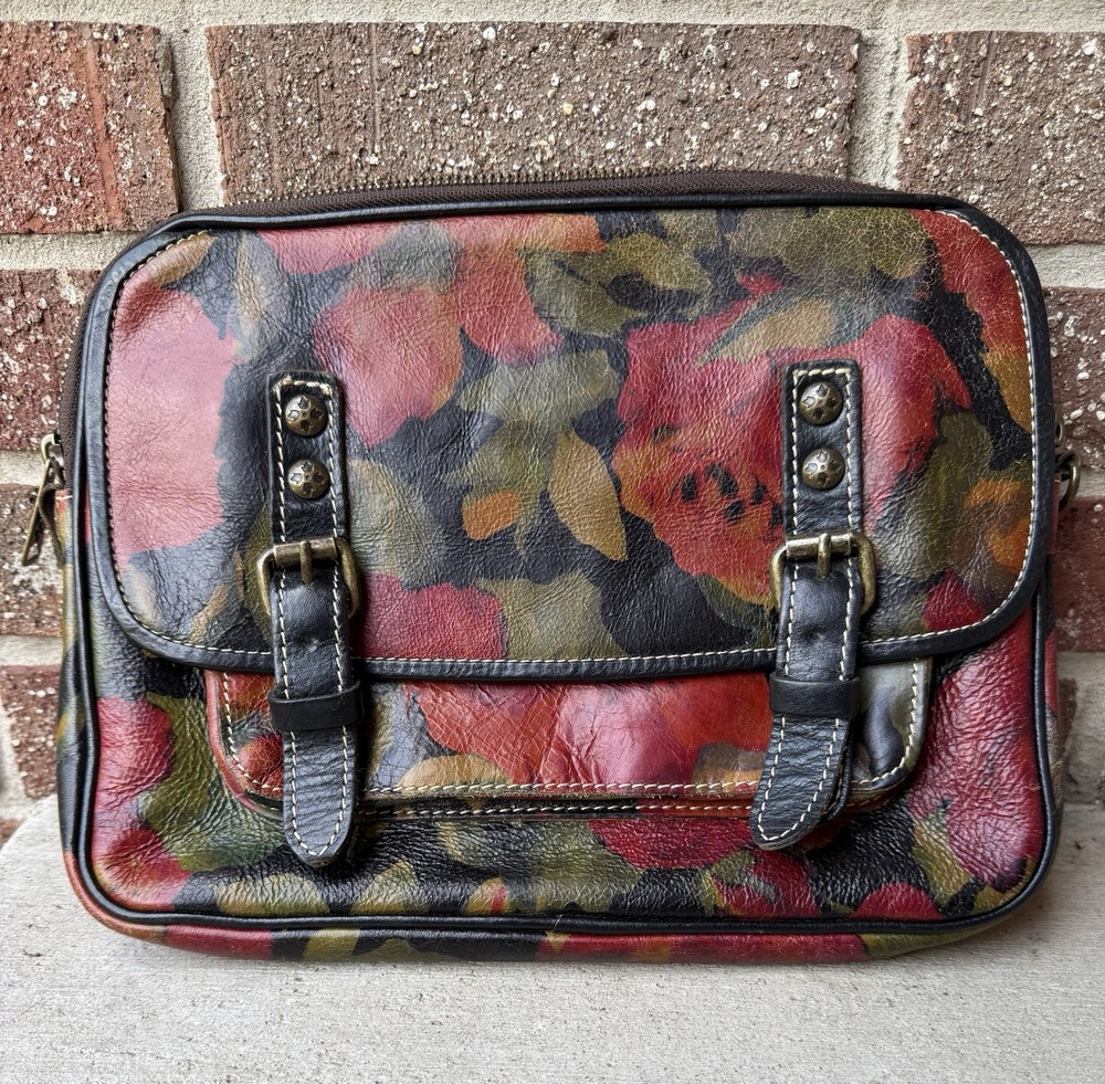 Patricia Nash Women Leather Bag Crossbody Purse Multicolor Floral
