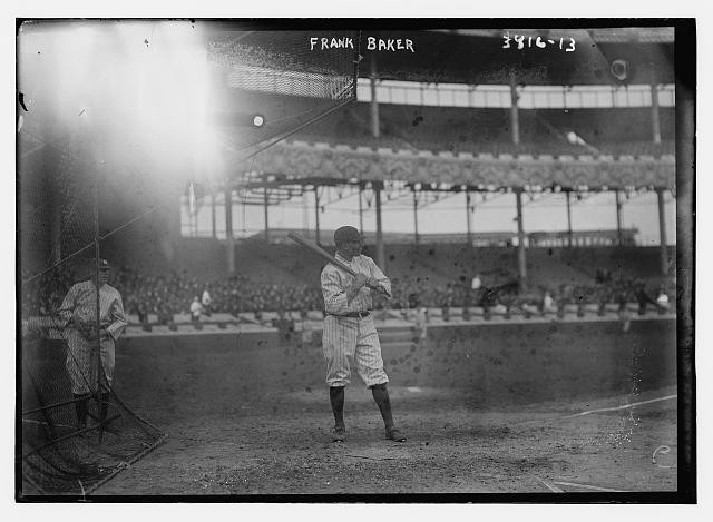 Photo:New York AL Frank Home Run Baker 1916 Baseball Batting Stadium