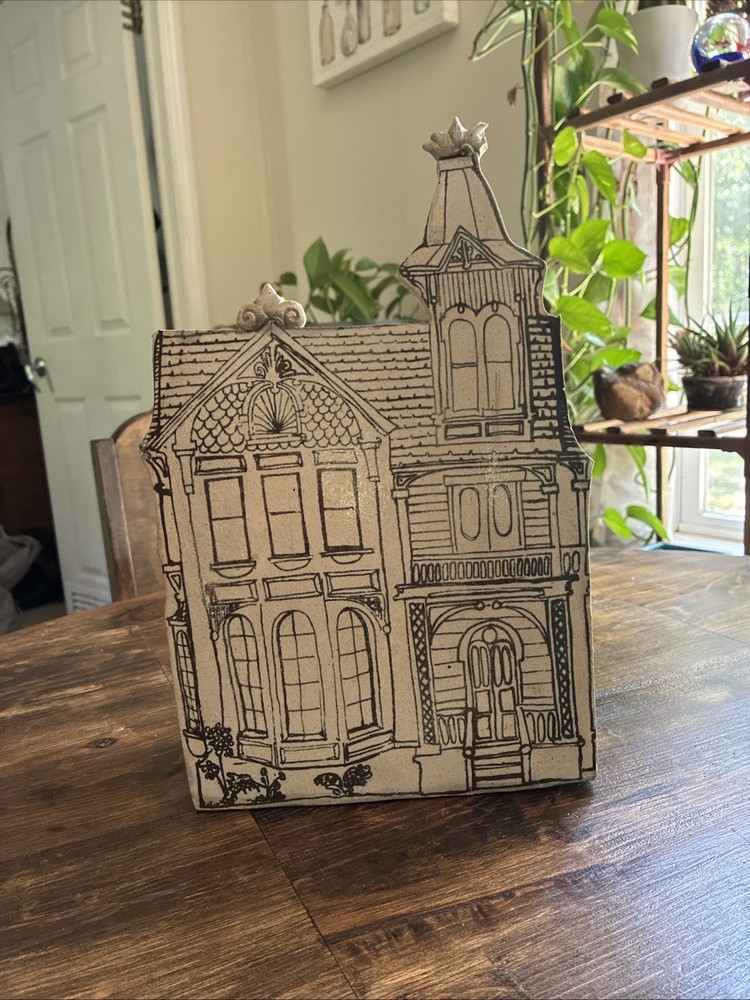 Vintage Jon Carlos Lopez Design Bennington Pottery Planter Houses