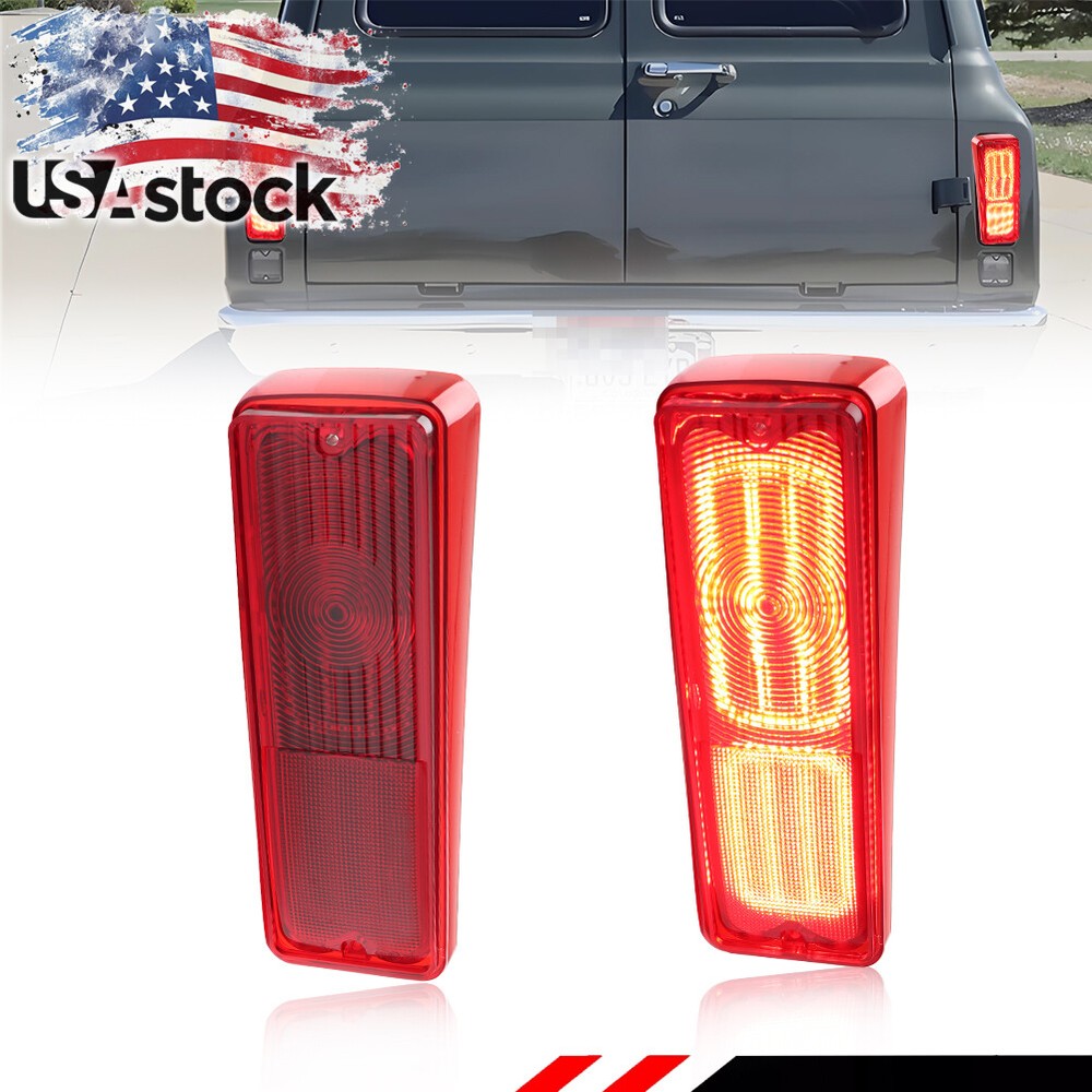 2X Red LED Rear Tail Brake Lights For 67-72 Chevy/GMC Panel Truck & Suburban C/K