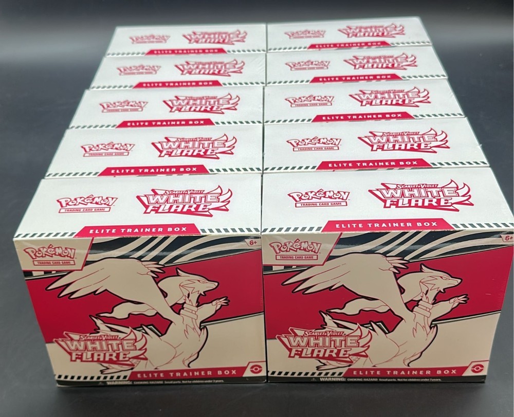 Lot of (10) Pokemon TCG White Flare Elite Trainer Boxes SEALED ETB NEWPROBSTEIN123 is actively accepting CONSIGNMENTS !!