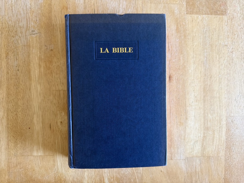 Vintage 60s Bible, La Bible, Louis Segond, Hardcover, 1964, Acceptable