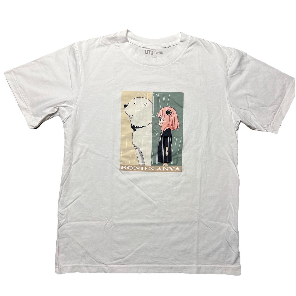 Spy x Family Uniqlo UT Anya Forger Bard T Shirt Mens Large White Anime Graphic