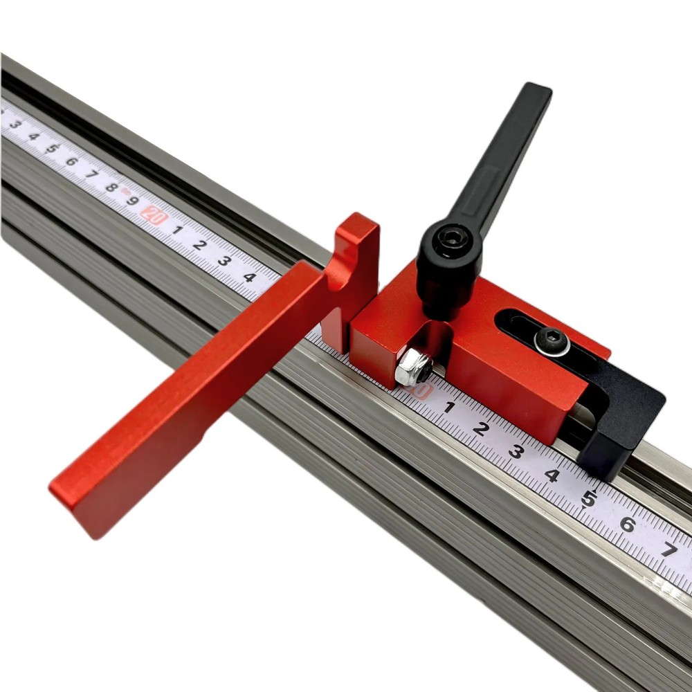 Router Table Fence Aluminum T-Track Woodworking Miter Track T-Slot Guide Stopper