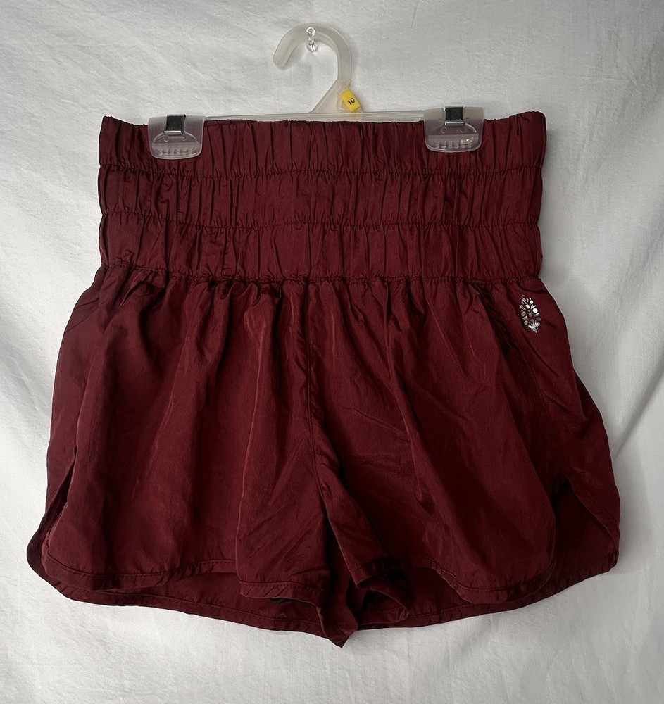 FP Movement Free People The Way Home Shorts Burgundy Size Small
