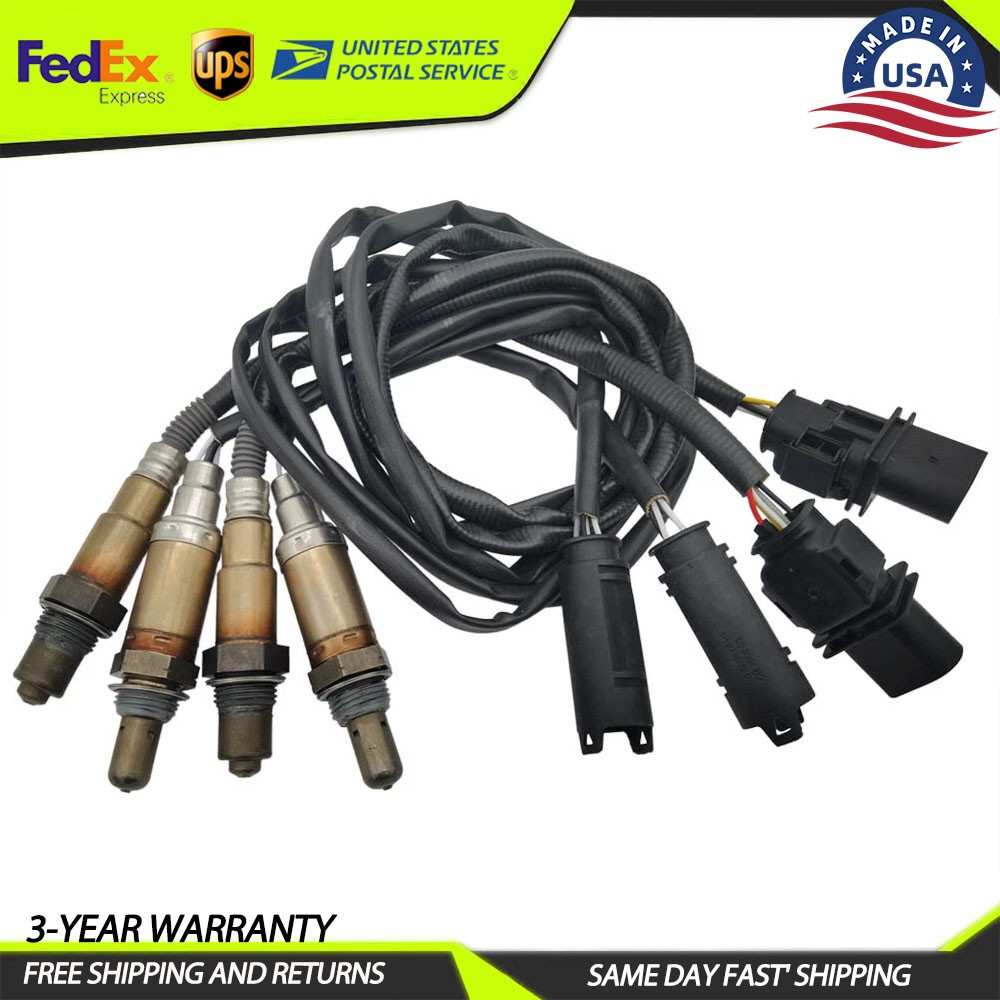 4Pcs Up+Downstream Oxygen Sensor For BMW 325Ci 330Ci X3 2004-2006 330i 525i 2004
