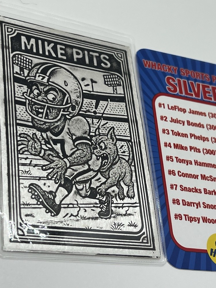 Whacky Sports Packs Series 1 - 1 oz Silver Mike Pitts  .999 Silver Bar 1/300