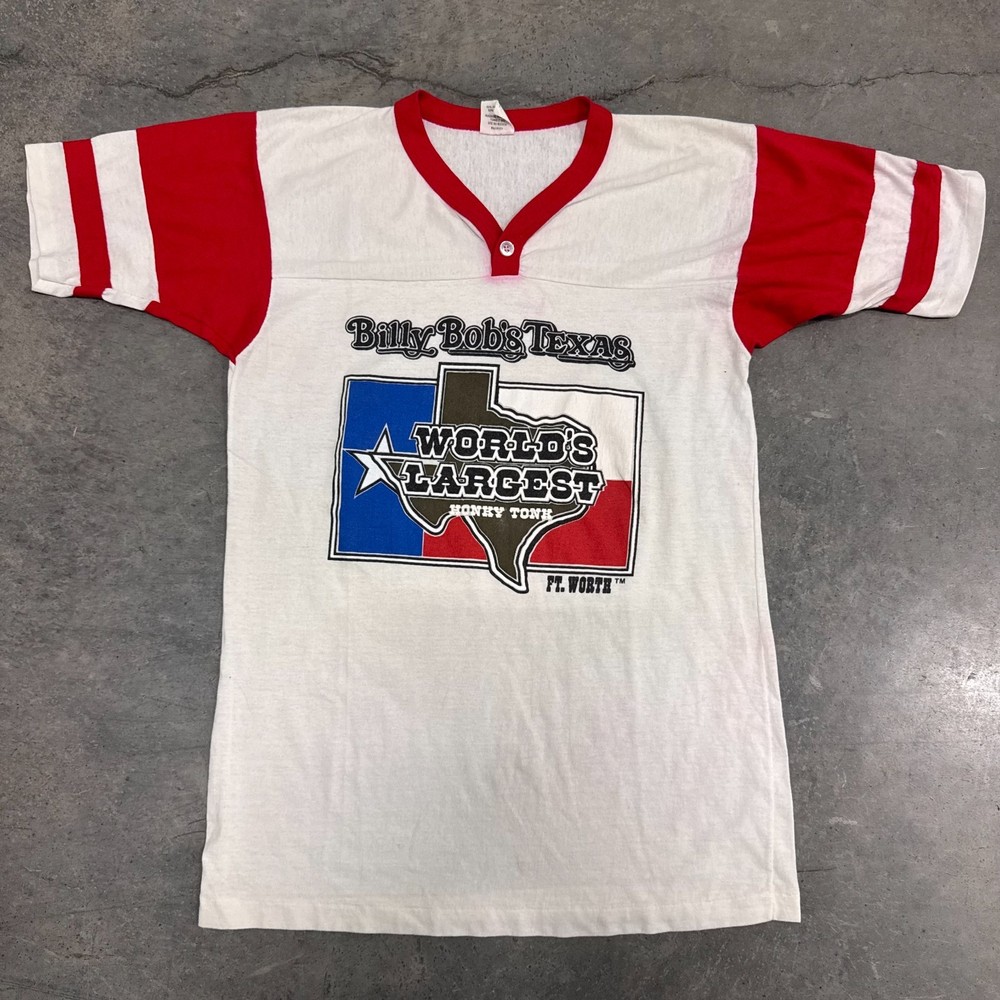 Vintage 80s Billy Bobs Texas Worlds Largest Honkey Tonk Fort Worth T-Shirt Sz M