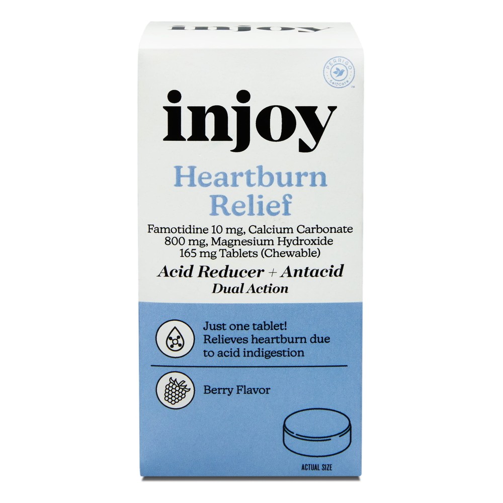 injoy Dual Action Complete Acid Reducer Tablets, Berry, 25 Count-image