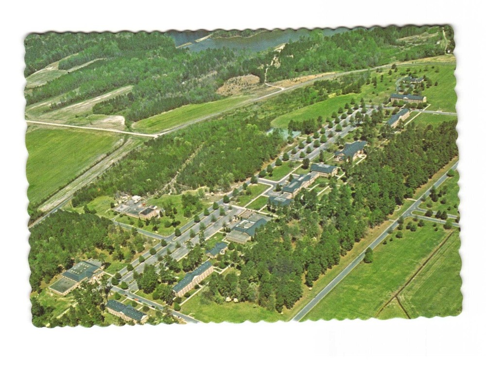 North Carolina Wesleyan College vintage postcard unposted aerial view