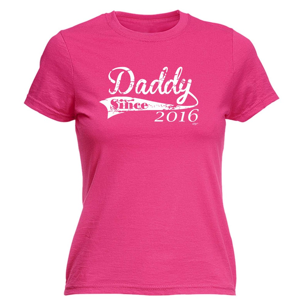 Daddy Since 2016 - Womens T Shirt Funny T-Shirt Novelty gift tshirt