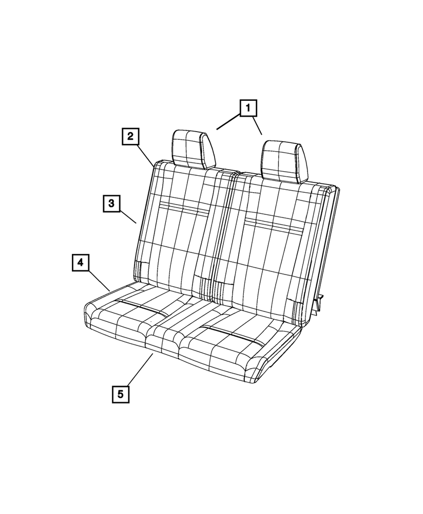 Genuine Mopar Seat Back Foam Left 68039203AA
