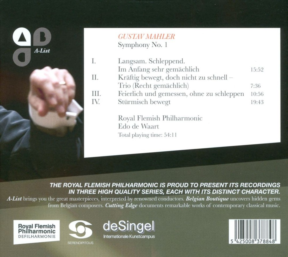 Edo De Waart / Royal Flemish Philharmonic Mahler: Symphony No. 1 New Cd