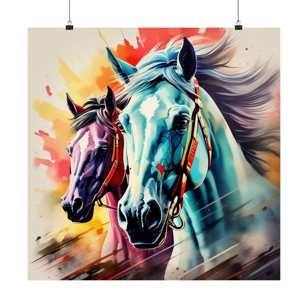 Abstract Horse 7 Matte Vertical Artistic Wall Posters