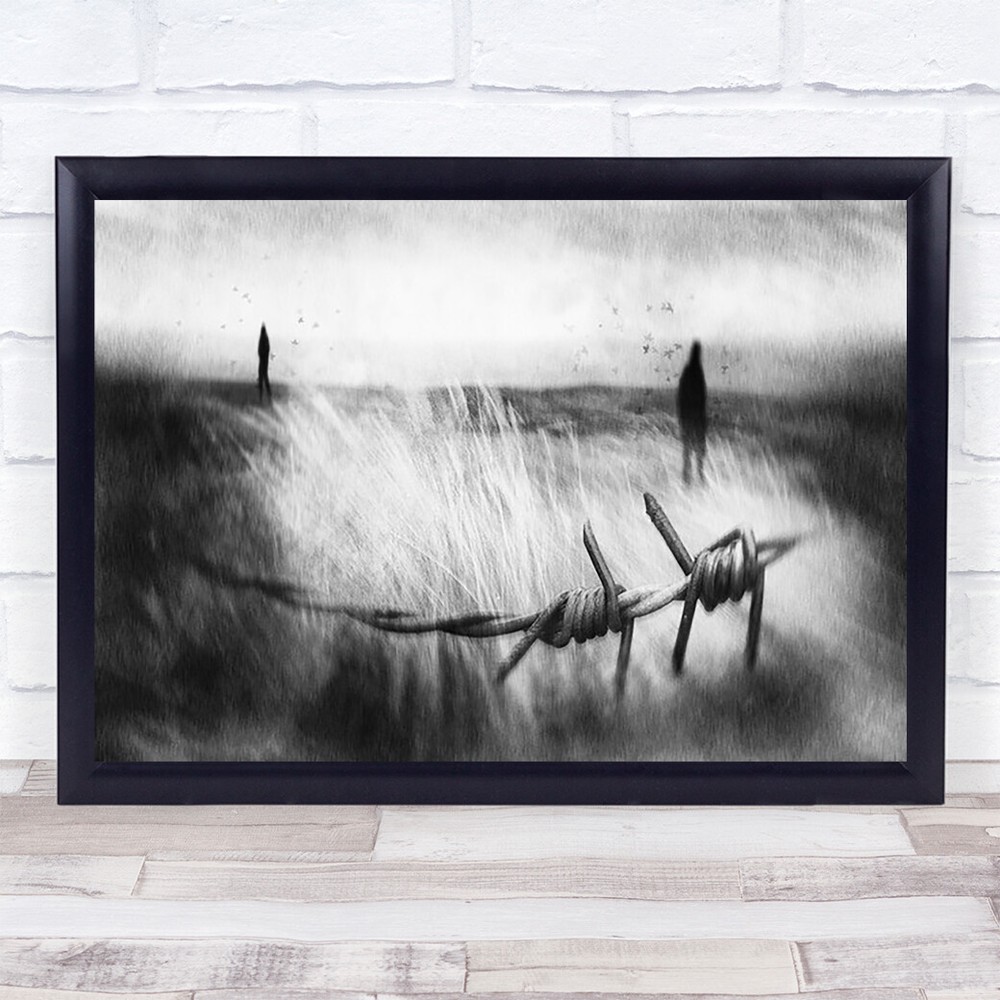 Figure Figures Person Lady Woman Man Separated Fall Autumn Wall Art Print