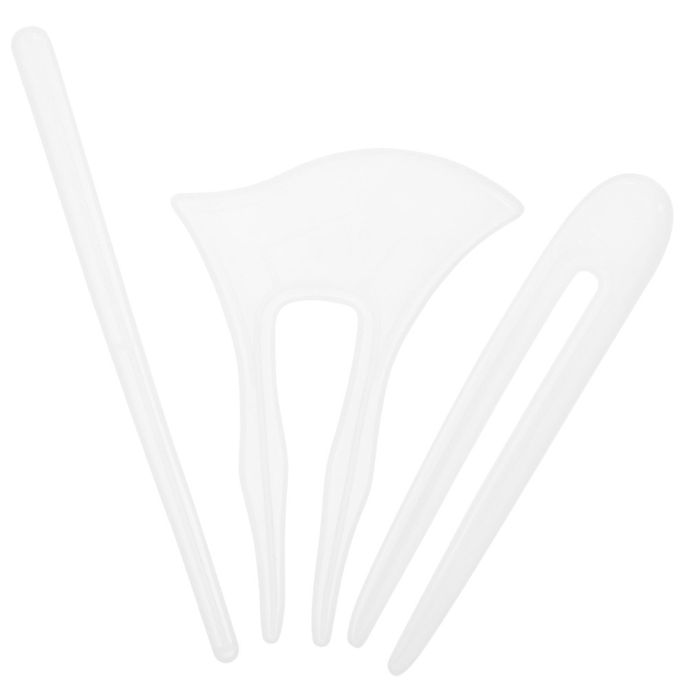 3-Piece Crystal Drip Hairpin Resin Molds for Sticks
