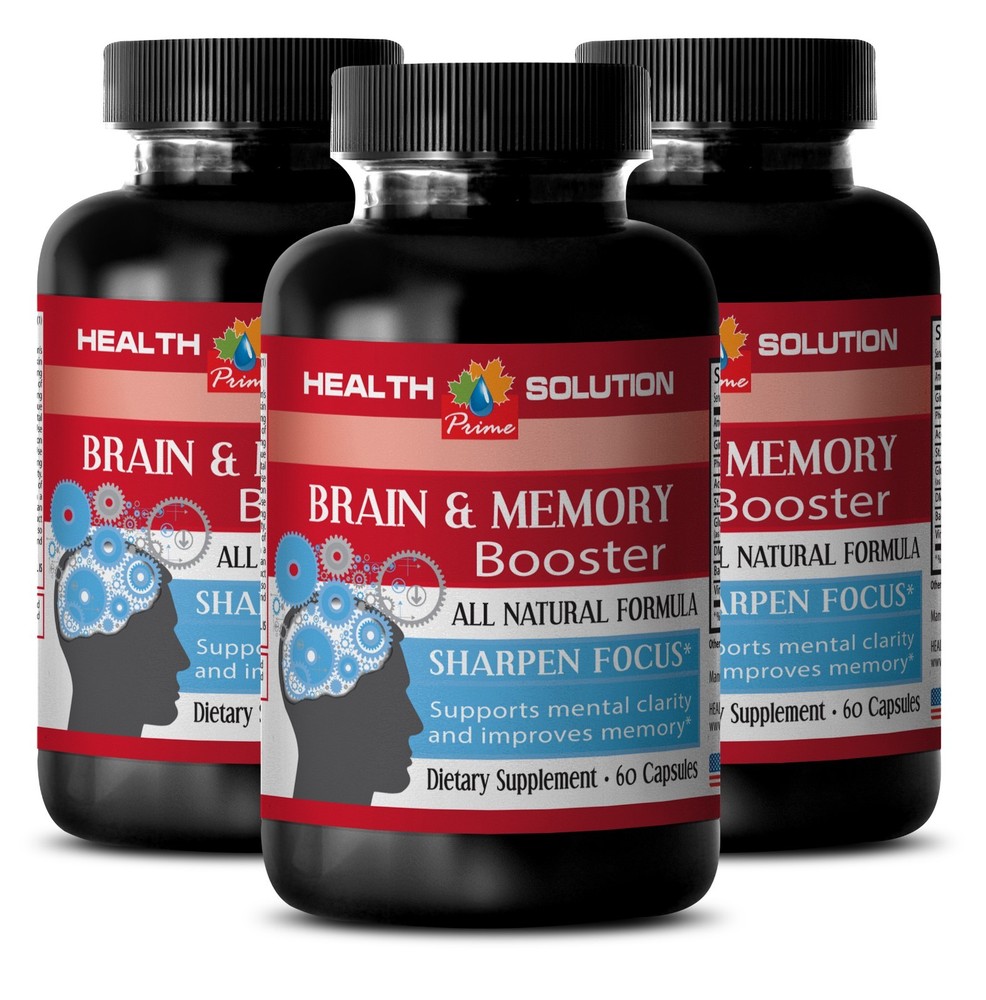 Energy boost - BRAIN & MEMORY BOOSTER - neuroprotective - 3 Bottles (180 Caps)