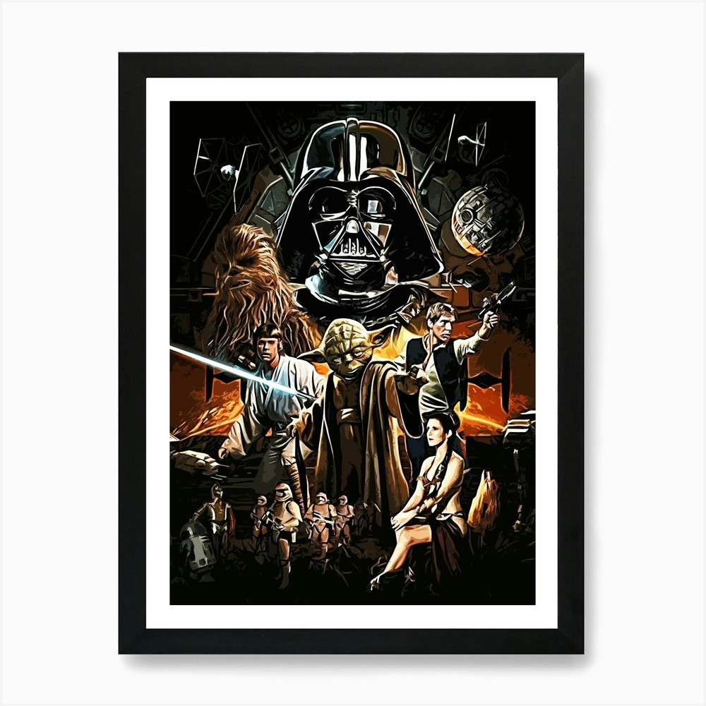 Star Wars Star Wars movie Art Print Framed Wall Art Poster Canvas Print Picture