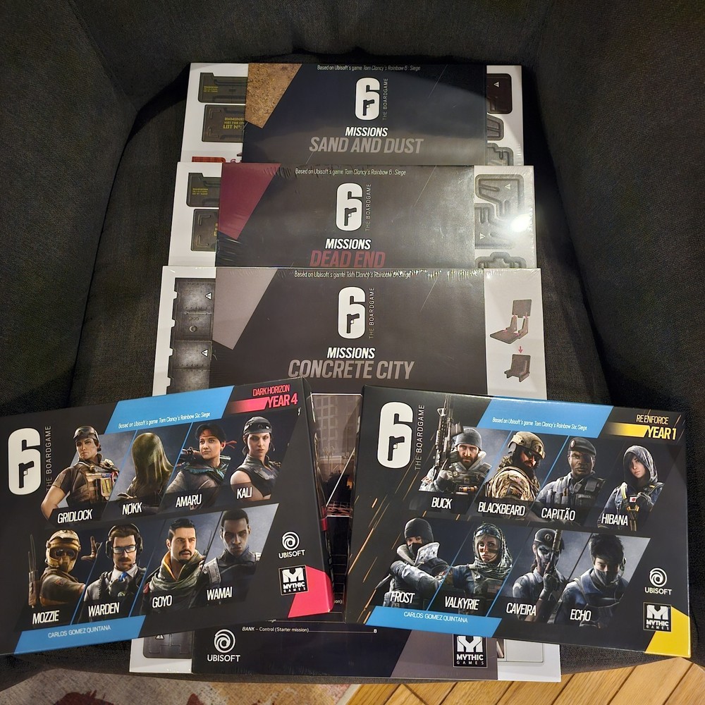 Rainbow 6 Siege Board Game - Year 1 / Year 4 Expansions + 3 Map Packs