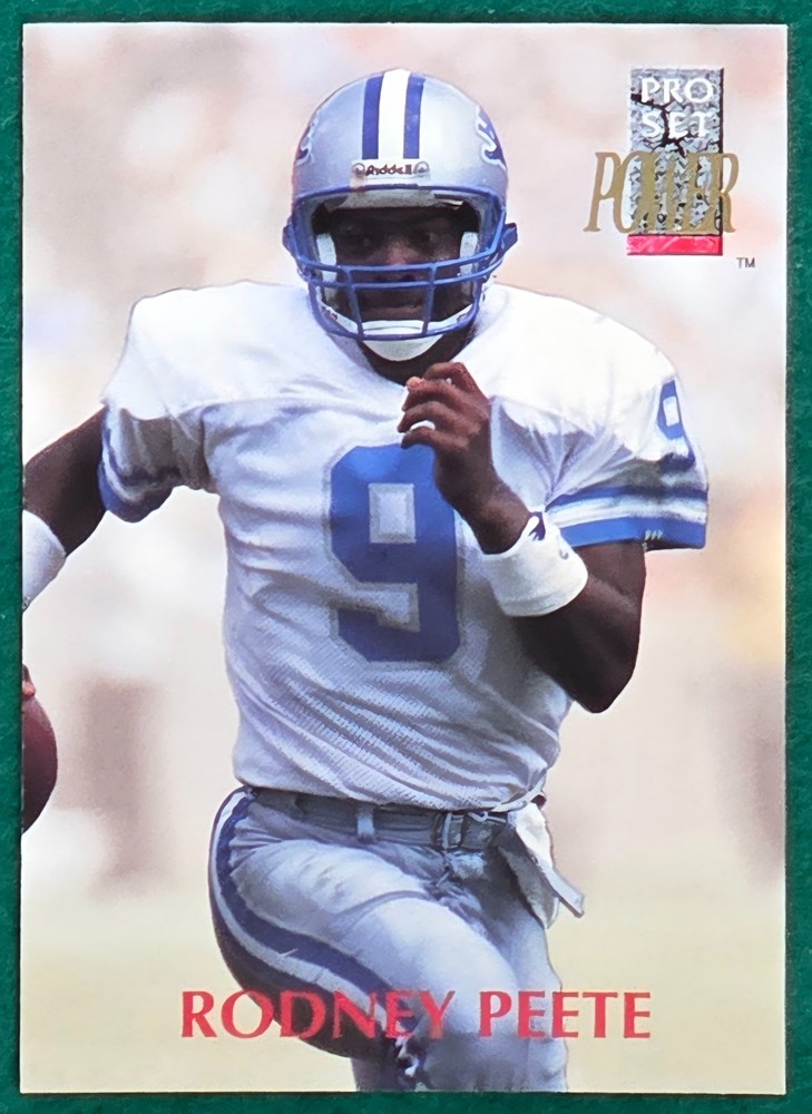 Rodney Peete - 1992 Pro Set Power #9 - Detroit Lions Football Card