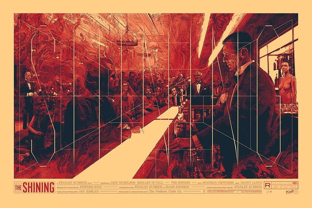The Shining - Bar Scene by Krzysztof Domaradzki PP Screen Print Movie Art Poster
