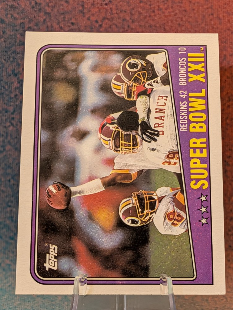 1988 Topps #1 Super Bowl XXII SBXXII