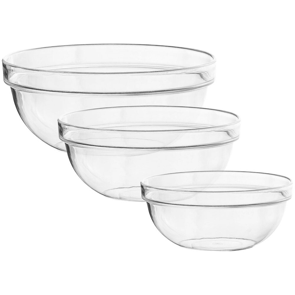 3pcs Reusable Convenient Premium Multi-use Practical Plastic Serving Bowls Home
