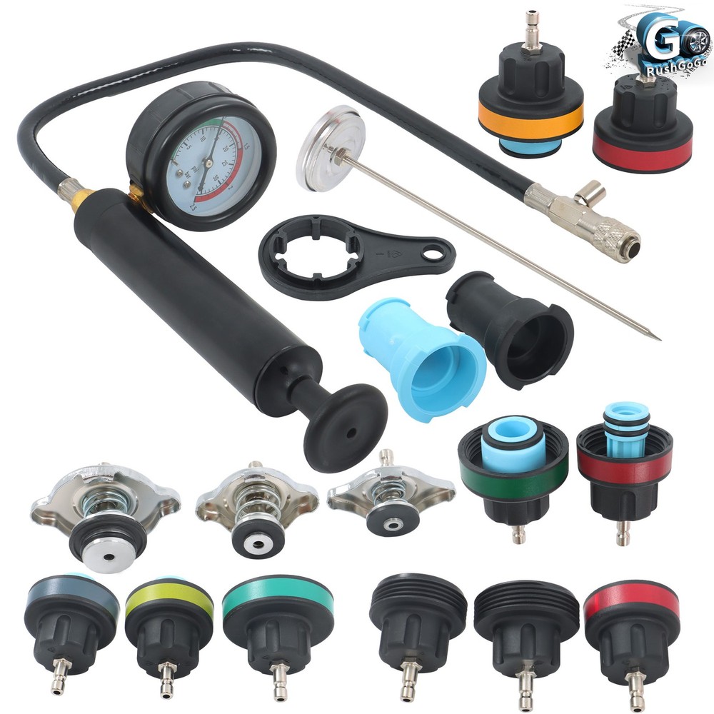 Pressure Tester Kit Water Tank Leak Adapter Set 18pcs Radiator Cooling System