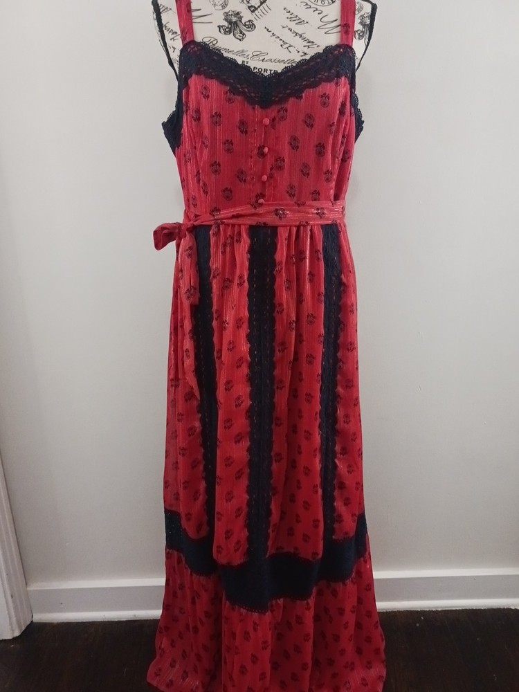 ModCloth Dress Womens XL Maxi Red Blue