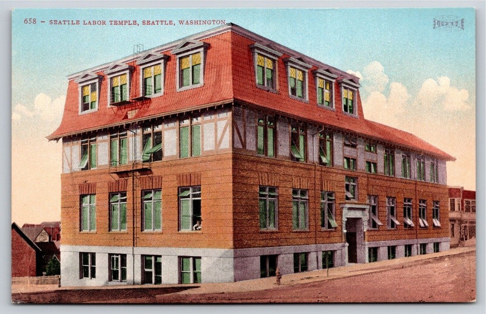 Seattle Washington~Labor Temple~Vintage Postcard