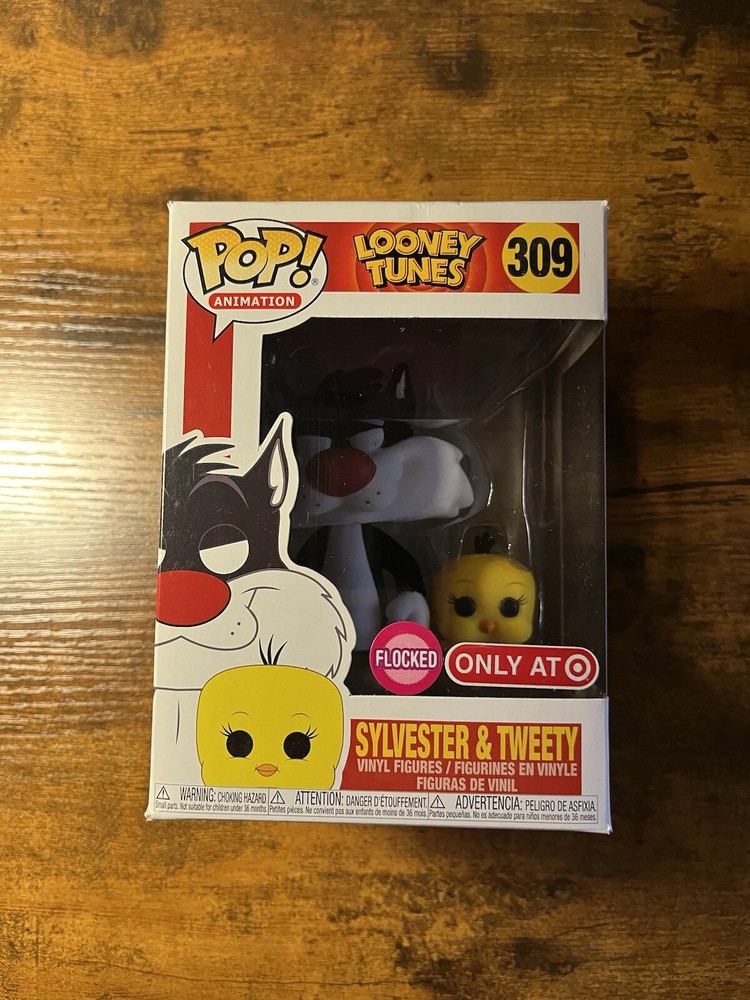 Flocked Funko Pop Looney Tunes Sylvester & Tweety Target Exclusive #309