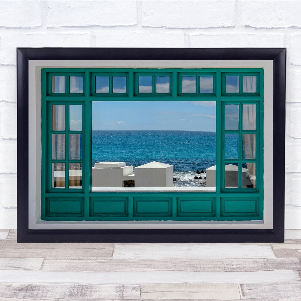 Frame Atlantic Ocean Turquoise Window Sea Architecture Wall Art Print