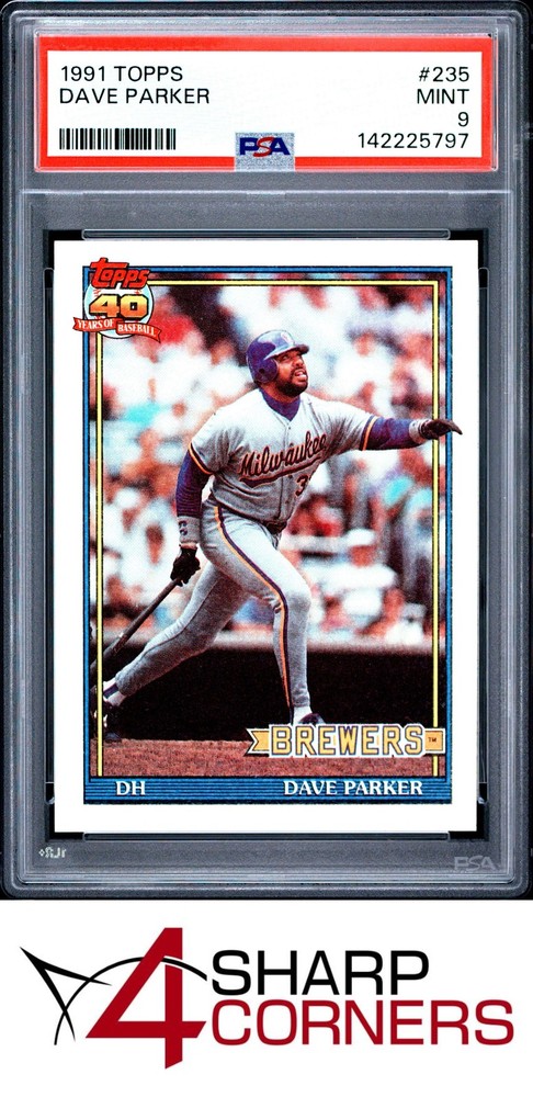 1991 Topps #235 Dave Parker Brewers Hof Psa 94SC breaks auction records weekly! Consign today!