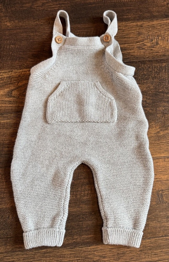 Little Planet by Carter's Organic Cotton Knit Overall 3m Gray