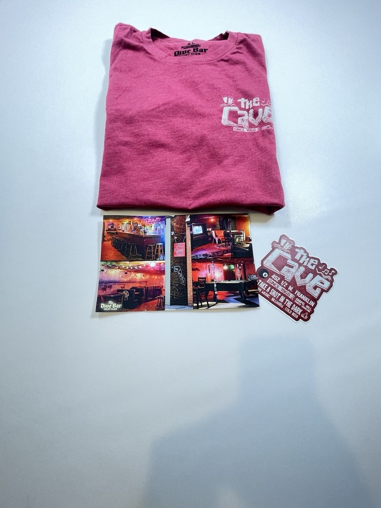 Dive Bar T-shirt Club XL The Cave Chapel Hill North Carolina