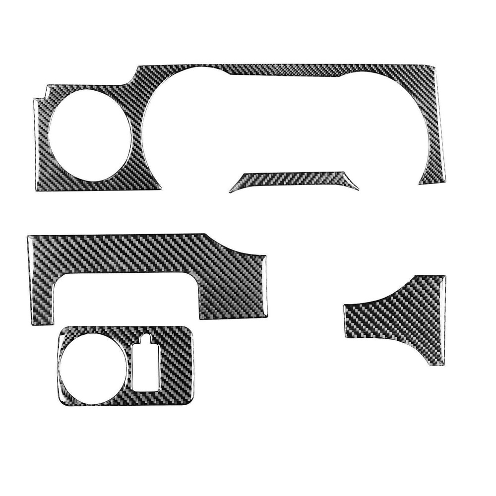 Set Carbon Fiber Dashboard Panel Side Vent Cover For Mustang GT 2005-2009 S197
