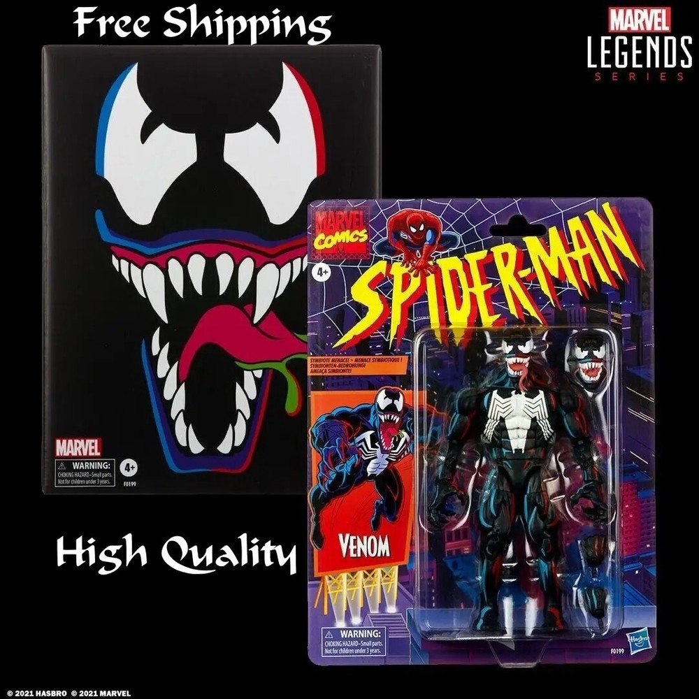SPIDER-MAN Marvel Legends Retro Venom Pulsecon HASCON Action Figure Toy HASBRO